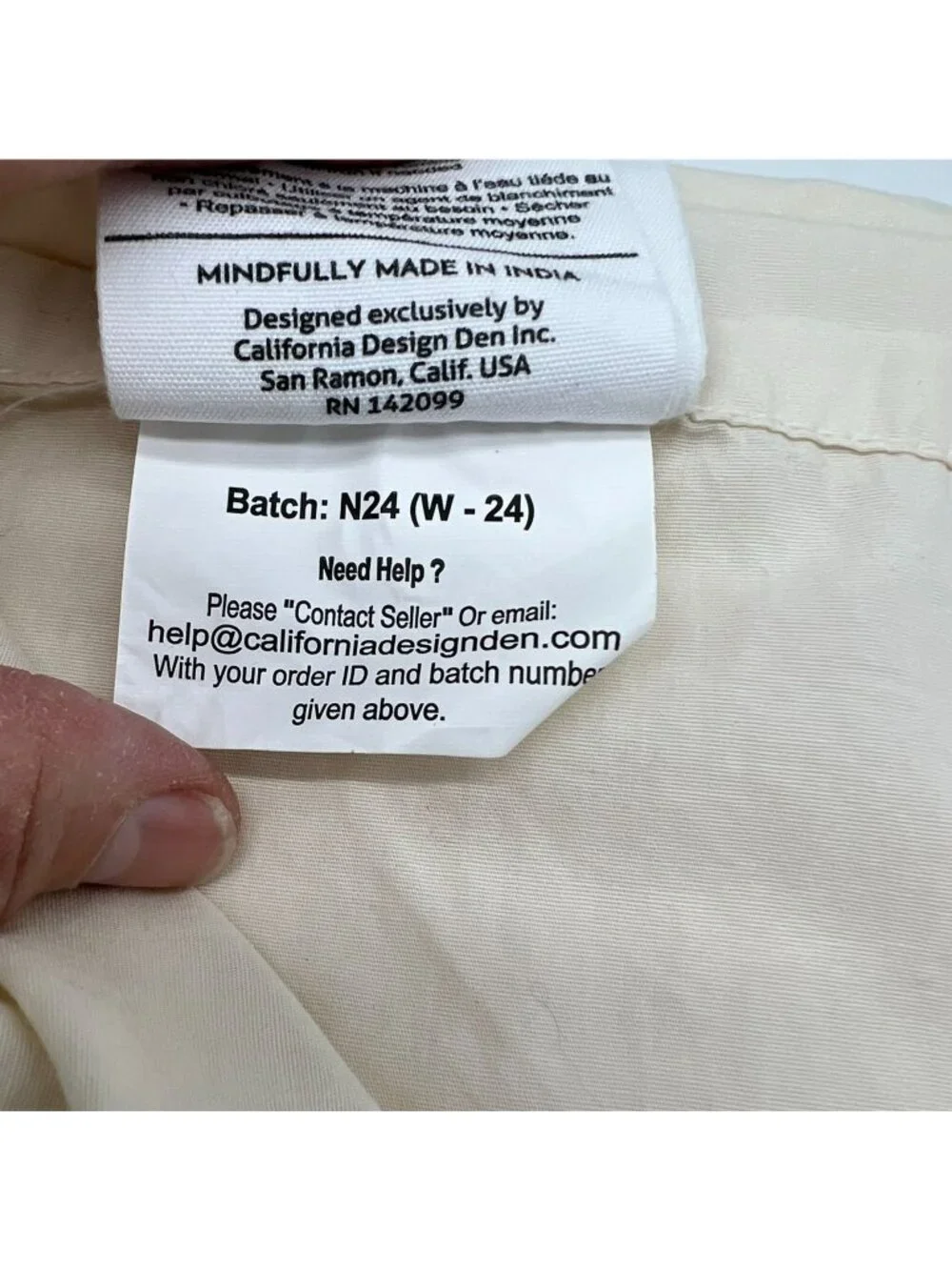 California Design Den 100% Organic Cotton Classic Cream Queen Flat Sheet Bedding